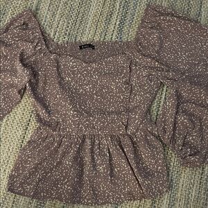 V ery J Women's Mauve Patterned Blouse